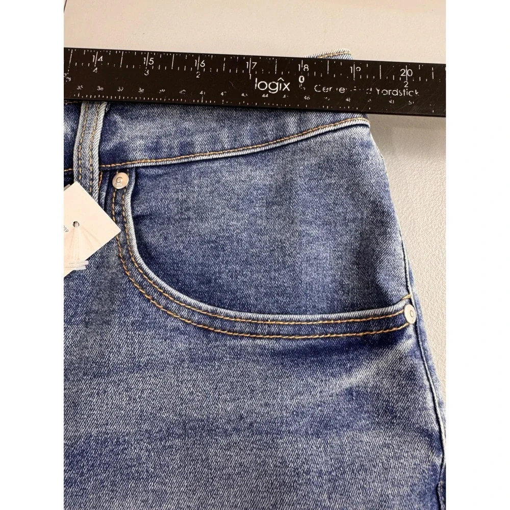 Lane Bryant Shorts Women 20 Blue NWT Genius Bermuda Mid-Rise Stretch Denim